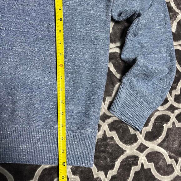 Gap Cotton Tweed Sweater Women's Medium Pullover Crewneck Light Blue Jumper - Picture 6 of 8